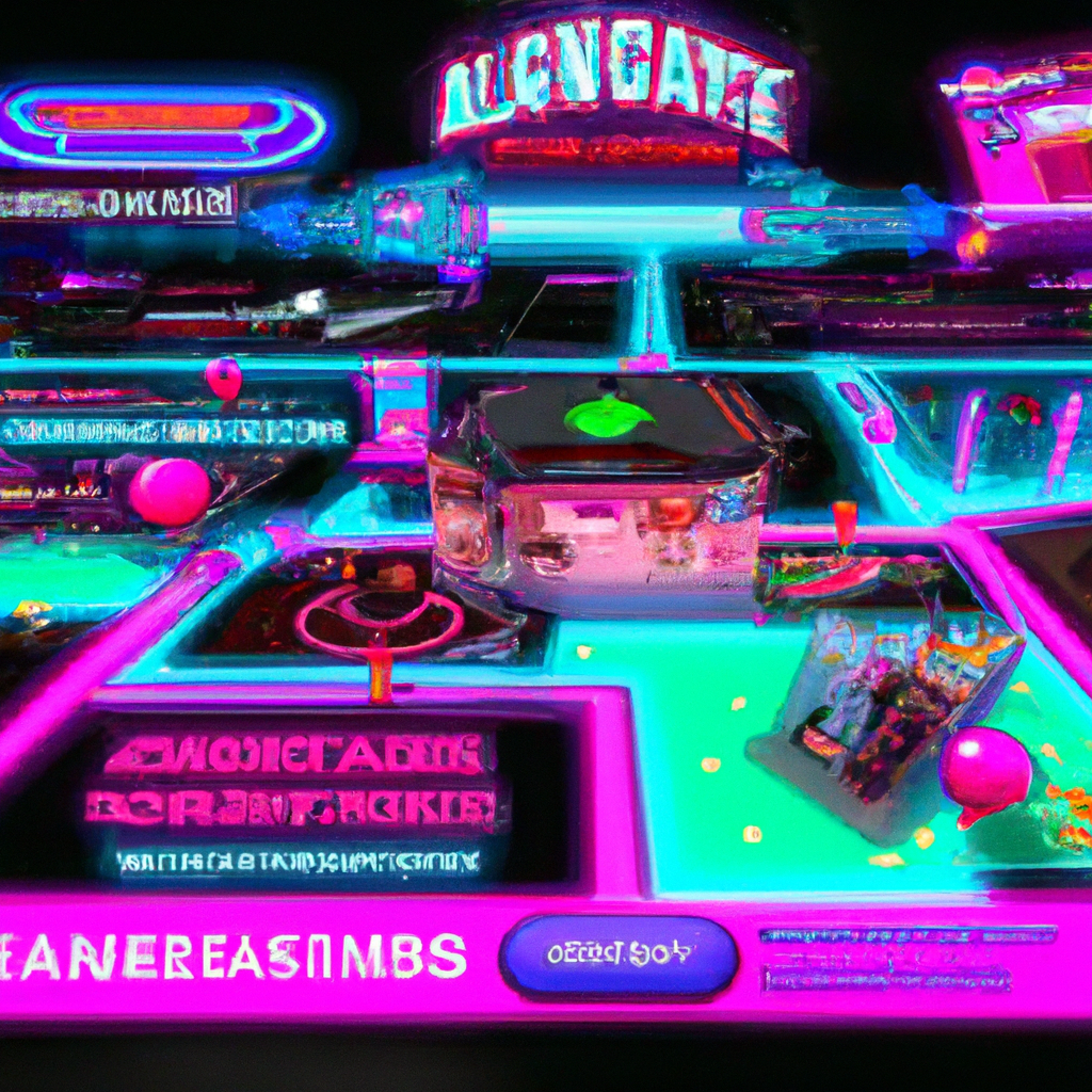 Gallery thumbnail — asymmetric map with neon accents